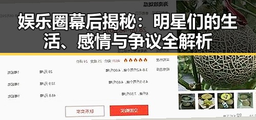娱乐圈幕后揭秘：明星们的生活、感情与争议全解析